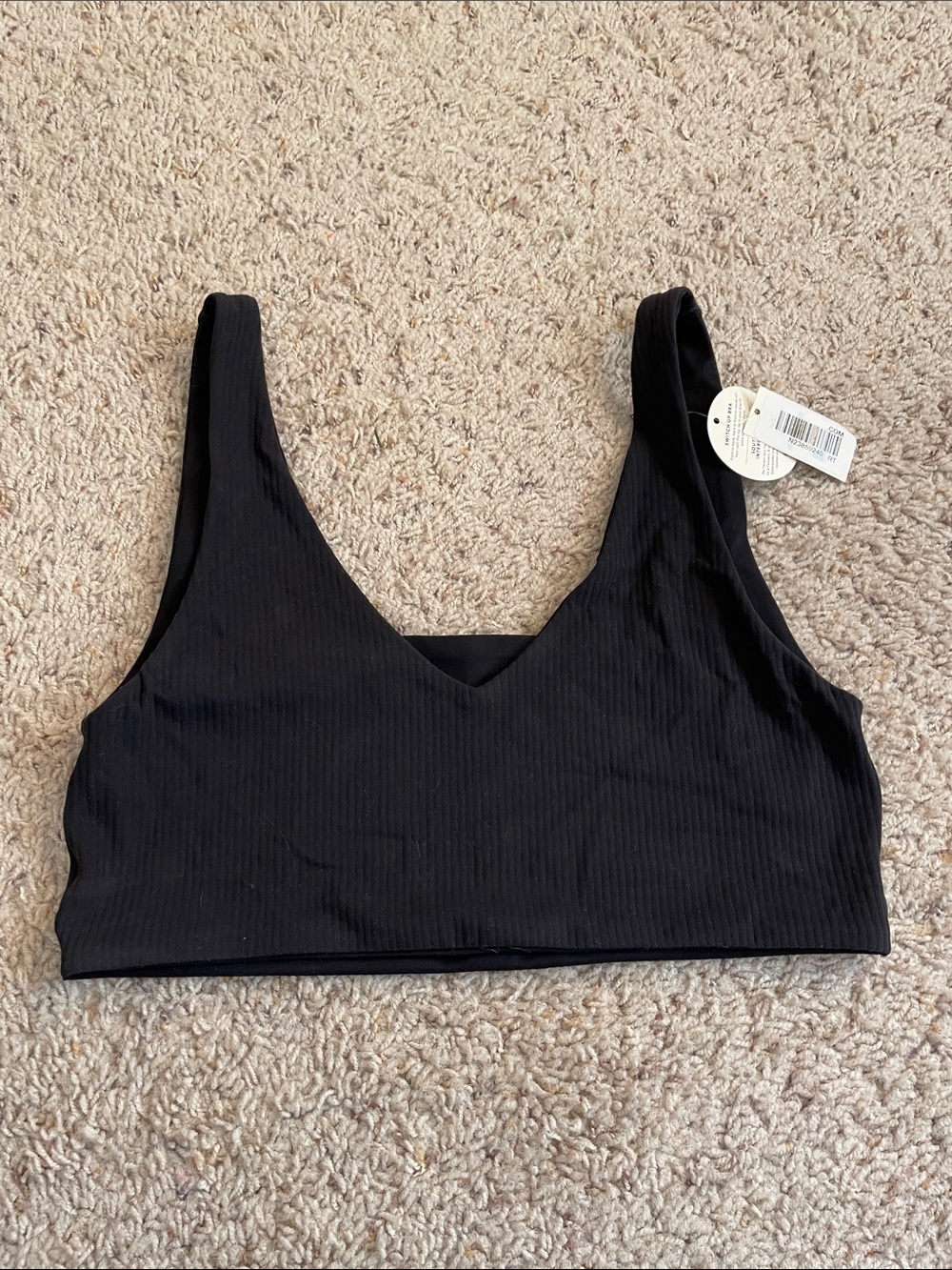 Aerie Superchill Seamless Padded Voop Bralette in True Black!